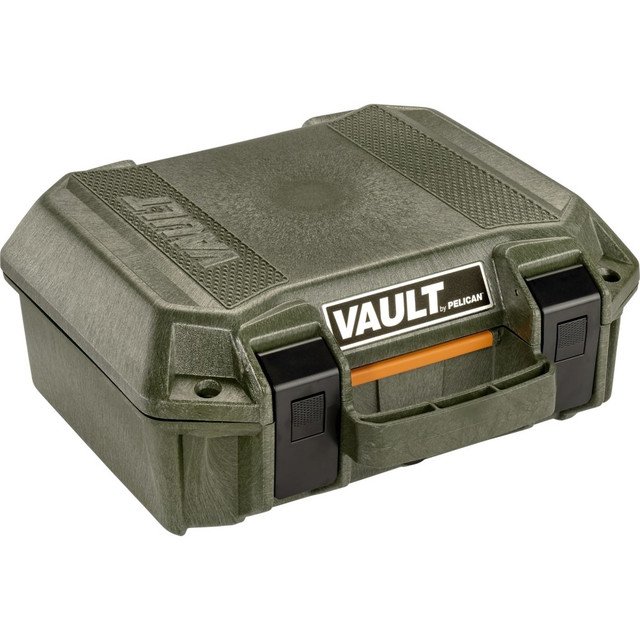 PELICAN PRODUCTS INC. VCV100-0020-ODG Pelican Polyethylene Vault Equipment Case With Foam, 12-5/16inH x 12-1/16inW x 5-3/16inD, OD Green PELICAN PRODUCTS INC. VCV100-0020-ODG Pelican Polyethylene Vault Equipment Case With Foam, 12-5/16inH x 12-1/16inW x 5-3/16inD, OD Green