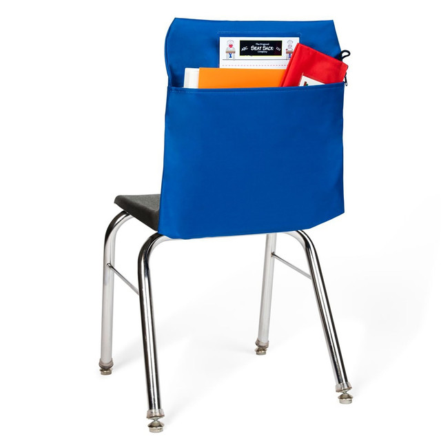 VICTOR TECHNOLOGY 00112BUNDLE Victor Seat Sack Chair Pockets, 12in x 1/2in, Blue, Bundle Of 10 Pockets