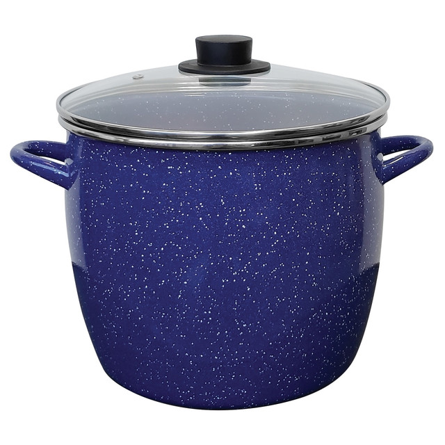 EKCO(R) 62163 Ekco EOS 12 Qt Covered Stockpot, Blue EKCO(R) 62163 Ekco EOS 12 Qt Covered Stockpot, Blue
