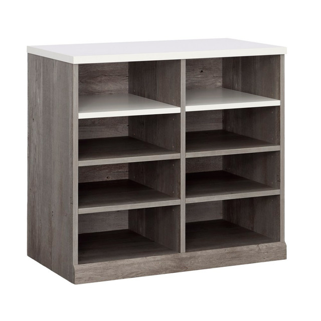SAUDER WOODWORKING CO. 433651 Sauder Craft Pro Series 32inW Open Storage Cabinet, Mystic Oak/White SAUDER WOODWORKING CO. 433651 Sauder Craft Pro Series 32inW Open Storage Cabinet, Mystic Oak/White