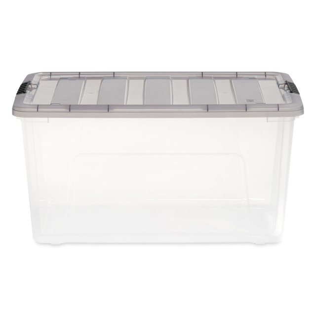 IRIS USA, INC. 500212 Iris Stack & Pull Storage Box, 18 Gallon, Clear/Gray IRIS USA, INC. 500212 Iris Stack & Pull Storage Box, 18 Gallon, Clear/Gray