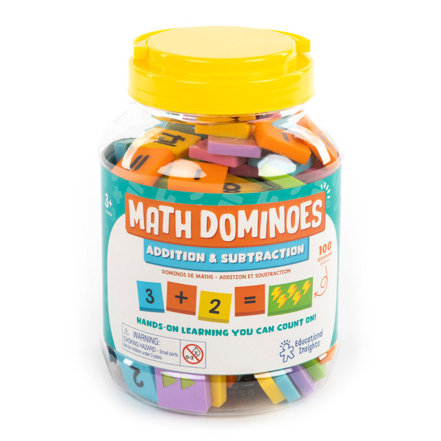 EDUCATIONAL INSIGHTS EI-2939 Math Dominoes, Addition & Subtraction, Multicolor EDUCATIONAL INSIGHTS EI-2939 Math Dominoes, Addition & Subtraction, Multicolor