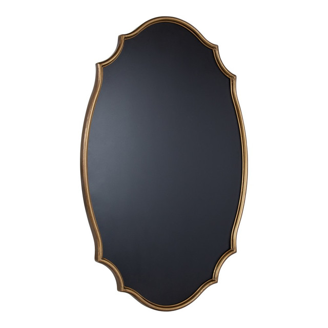UNIEK INC. 222108 Kate and Laurel Leanna Magnetic Framed Chalkboard, Metal, 24in x 36in, Black, Gold Wood Frame UNIEK INC. 222108 Kate and Laurel Leanna Magnetic Framed Chalkboard, Metal, 24in x 36in, Black, Gold Wood Frame