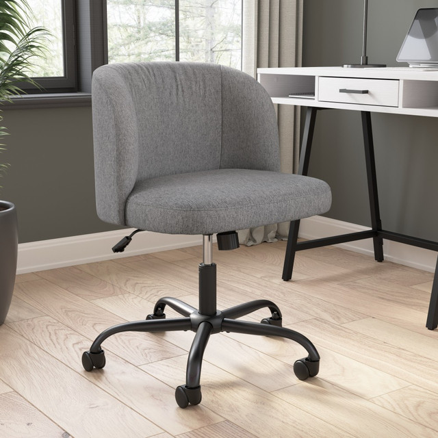 BUSH INDUSTRIES INC. CH4301WGF-03 Bush Furniture Pembroke Ergonomic Fabric Armless Mid Back Desk Chair for Home Office, Warm Gray Fabric, Standard Delivery BUSH INDUSTRIES INC. CH4301WGF-03 Bush Furniture Pembroke Ergonomic Fabric Armless Mid Back Desk Chair for Home Office, Warm Gray Fabric, Standard Delivery