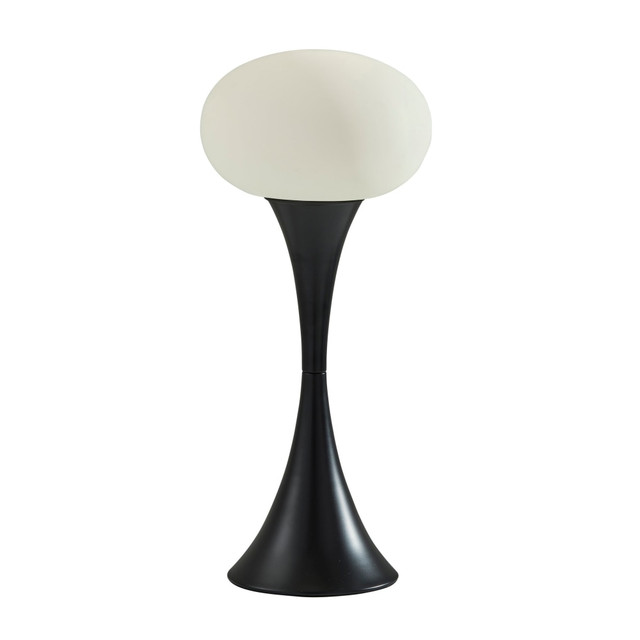 ADESSO INC 2603-01 Adesso Otis Table Lamp, 19inH, Frosted Shade/Black Base ADESSO INC 2603-01 Adesso Otis Table Lamp, 19inH, Frosted Shade/Black Base