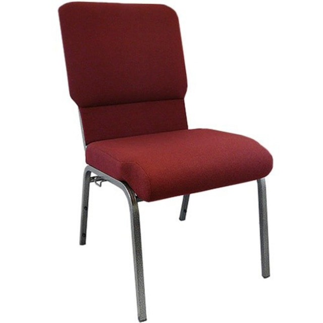FLASH FURNITURE PCHT185104 Advantage Church Chair, Maroon/Silver Vein FLASH FURNITURE PCHT185104 Advantage Church Chair, Maroon/Silver Vein