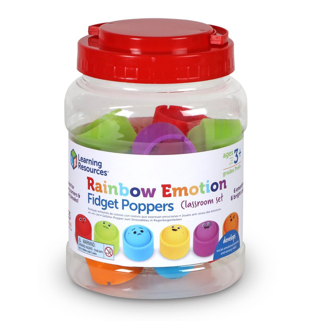 LEARNING RESOURCES, INC. LER5572 Learning Resources Rainbow Emotions Fidget Poppers Classroom Set, Multicolor LEARNING RESOURCES, INC. LER5572 Learning Resources Rainbow Emotions Fidget Poppers Classroom Set, Multicolor
