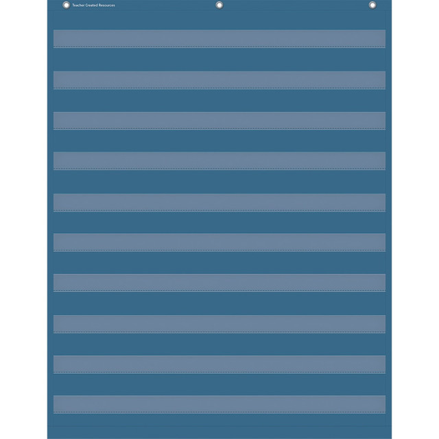 TEACHER CREATED RESOURCES INC. TCR20104 Teacher Created Resources 10 Pocket Chart, 34in x 44in, Slate Blue TEACHER CREATED RESOURCES INC. TCR20104 Teacher Created Resources 10 Pocket Chart, 34in x 44in, Slate Blue