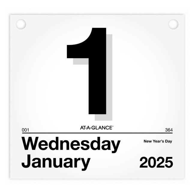 ACCO BRANDS USA, LLC K45025 2025 AT-A-GLANCE ‘Today Is' Daily Wall Calendar Refill, 8-1/2in x 8in, Traditional, January 2025 To December 2025, K450 ACCO BRANDS USA, LLC K45025 2025 AT-A-GLANCE ‘Today Is' Daily Wall Calendar Refill, 8-1/2in x 8in, Traditional, January 2025 To December 2025, K450