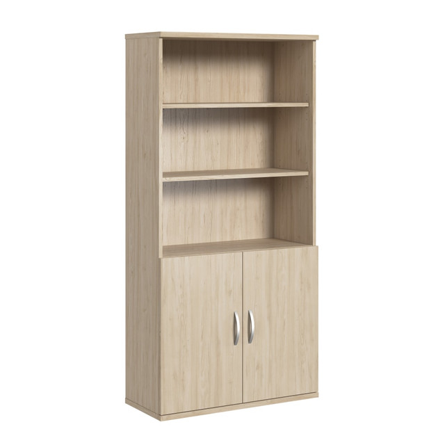 BUSH INDUSTRIES INC. STC015NE Bush Business Furniture Studio C Tall 73inH 5-Shelf Bookcase With Doors, Natural Elm, Standard Delivery