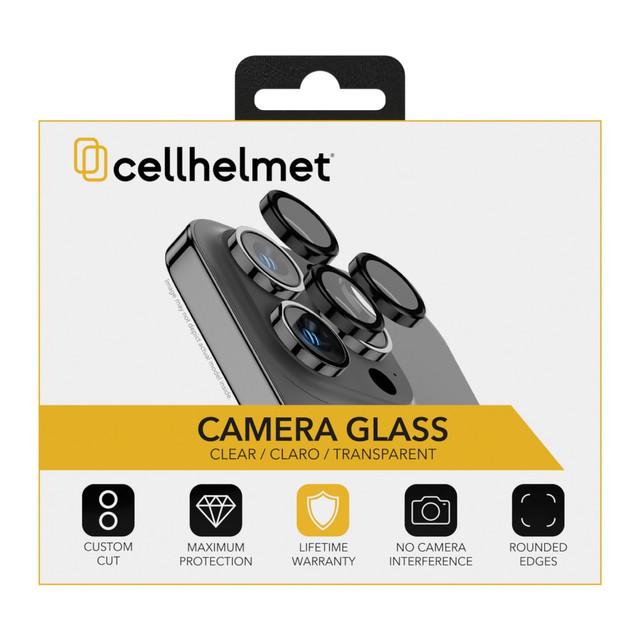 CELLHELMET TEMP-3-CMRA-IPHONE-15  Tempered Camera Glass Protector, For iPhone 15 Pro/Pro Max CELLHELMET TEMP-3-CMRA-IPHONE-15  Tempered Camera Glass Protector, For iPhone 15 Pro/Pro Max