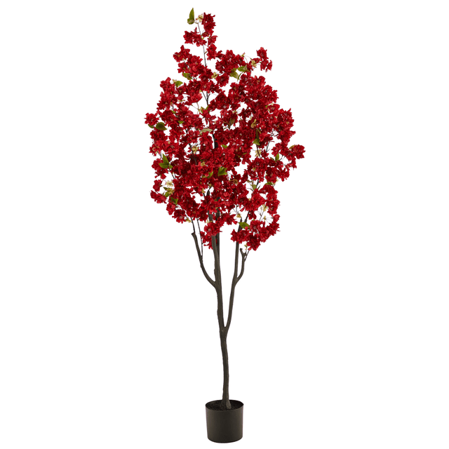NEARLY NATURAL INC. T2723-RD Nearly Natural Cherry Blossom 72inH Artificial Tree With Planter, 72inH x 31inW x 10inD, Red/Black NEARLY NATURAL INC. T2723-RD Nearly Natural Cherry Blossom 72inH Artificial Tree With Planter, 72inH x 31inW x 10inD, Red/Black