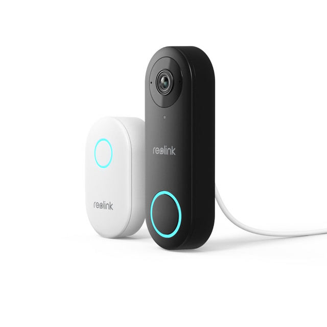 REOLINK(R) VDP5M Reolink 5.0-Megapixel PoE Doorbell Camera With Chime, Black REOLINK(R) VDP5M Reolink 5.0-Megapixel PoE Doorbell Camera With Chime, Black