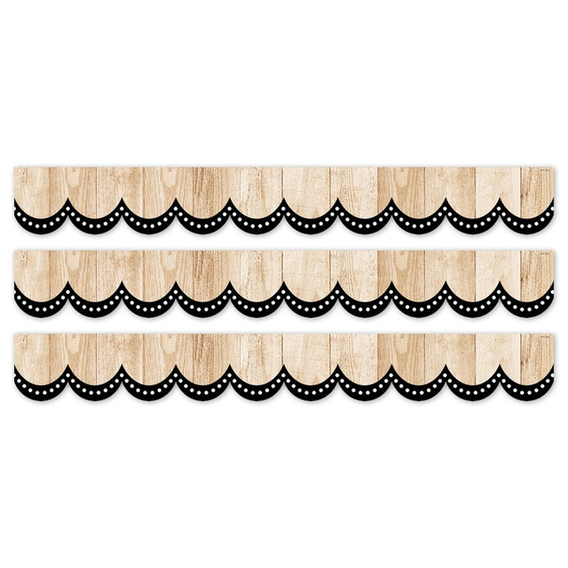 EDUCATORS RESOURCE CTP10980-3 Creative Teaching Press EZ Borders, Dotted Scallops On Wood, 24 Borders Per Pack, Set Of 3 Packs EDUCATORS RESOURCE CTP10980-3 Creative Teaching Press EZ Borders, Dotted Scallops On Wood, 24 Borders Per Pack, Set Of 3 Packs