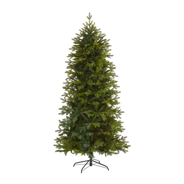 NEARLY NATURAL INC. T4512 Nearly Natural Belgium Fir 84inH Artificial Christmas Tree With Bendable Branches, 84inH x 32inW x 32inD, Green NEARLY NATURAL INC. T4512 Nearly Natural Belgium Fir 84inH Artificial Christmas Tree With Bendable Branches, 84inH x 32inW x 32inD, Green