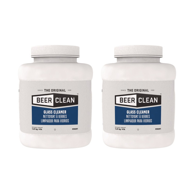DIVERSEY 990201 Beer Clean Glass Cleaner, Unscented, Powder, 4 lb. Container DIVERSEY 990201 Beer Clean Glass Cleaner, Unscented, Powder, 4 lb. Container