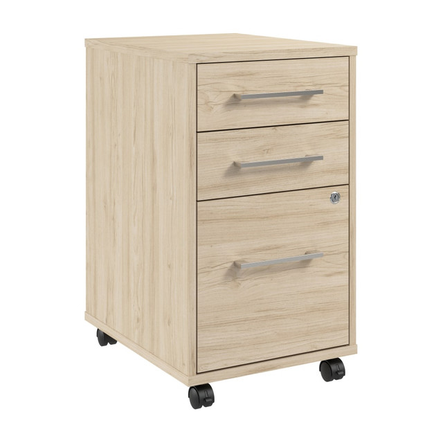 BUSH INDUSTRIES INC. HUF116NE Bush Business Furniture Hustle 3-Drawer Mobile File Cabinet, Natural Elm, Standard Delivery