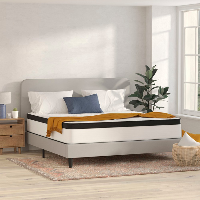 FLASH FURNITURE CLFR23112K Capri Comfortable Sleep Firm CertiPUR-US Certified Hybrid Pocket Spring Mattress, King, 12inH x 76inW x 80inL, White FLASH FURNITURE CLFR23112K Capri Comfortable Sleep Firm CertiPUR-US Certified Hybrid Pocket Spring Mattress, King, 12inH x 76inW x 80inL, White