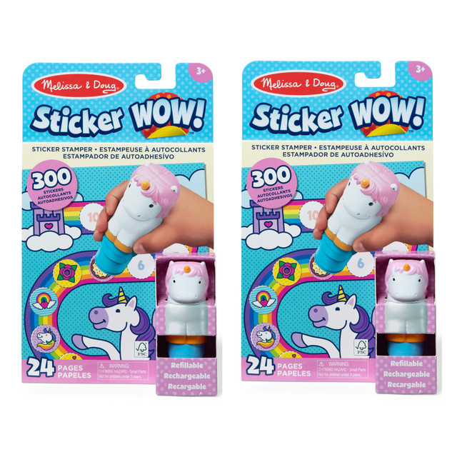 EDUCATORS RESOURCE LCI32013-2 Melissa & Doug Sticker WOW! Sticker Stampers And Activity Pads, Medium, Unicorn, Bundle Of 2 Sets EDUCATORS RESOURCE LCI32013-2 Melissa & Doug Sticker WOW! Sticker Stampers And Activity Pads, Medium, Unicorn, Bundle Of 2 Sets