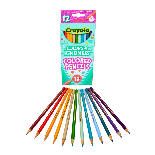 CRAYOLA LLC 68-2114 Crayola Colors of Kindness Colored Pencils, Assorted Lead Colors, Pack Of 12 Pencils