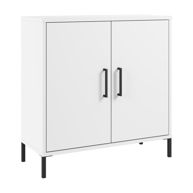 BUSH INDUSTRIES INC. ESS229WH Bush Furniture Essence 29inW Low Storage Cabinet With Doors, White, Standard Delivery BUSH INDUSTRIES INC. ESS229WH Bush Furniture Essence 29inW Low Storage Cabinet With Doors, White, Standard Delivery
