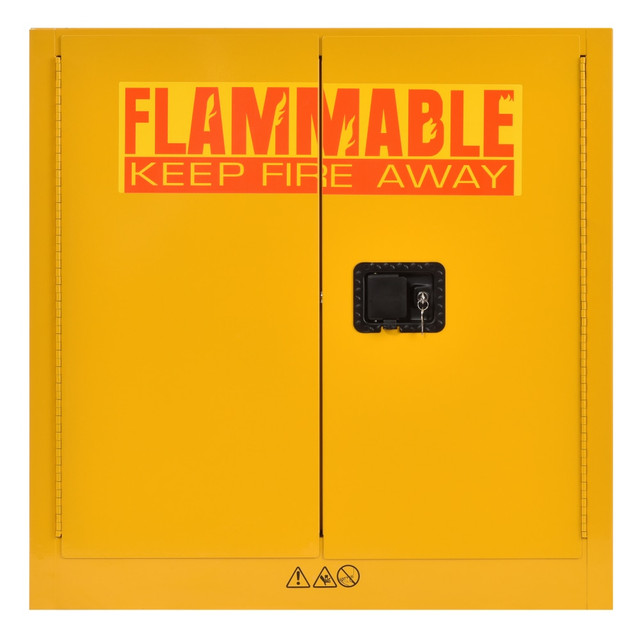 EDSAL SANDUSKY CORP SC22F-P Sandusky 35inW Heavy-Duty 22-Gallon Flammable Liquid Safety Storage Cabinet, Yellow EDSAL SANDUSKY CORP SC22F-P Sandusky 35inW Heavy-Duty 22-Gallon Flammable Liquid Safety Storage Cabinet, Yellow