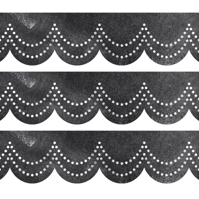 EDUCATORS RESOURCE CTP10909-3 Creative Teaching Press EZ Borders, Chalk It Up! Dotted Scallops, 24 Borders Per Pack, Set Of 3 Packs EDUCATORS RESOURCE CTP10909-3 Creative Teaching Press EZ Borders, Chalk It Up! Dotted Scallops, 24 Borders Per Pack, Set Of 3 Packs