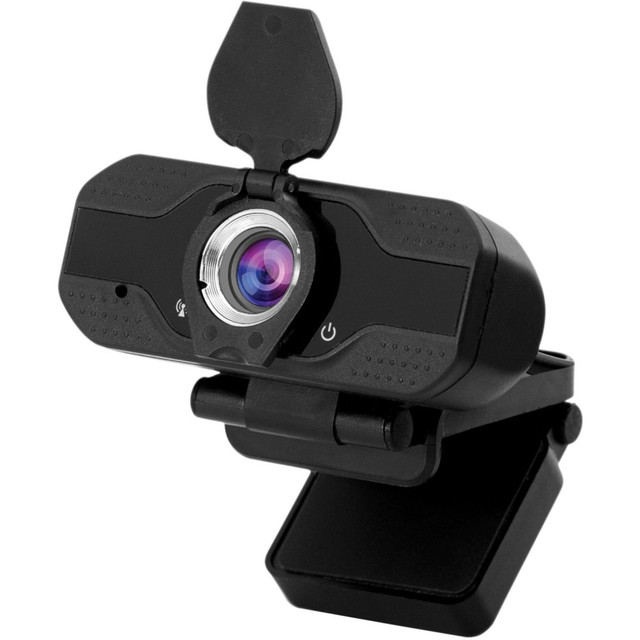 Angle of view: 90 deg.  Multipurpose and universal mounting clip  Video rate: 30 FPS  Compatibility: video conference software for Windows and Ma OS X  Lens cover  1920 x 1080 Full HD resolution; 2.0 MP  4.9 ft. (1.50 m) USB cable  Fits USB 2.0 or USB 3.0 port  White and color balance; automatic image tuning  Webcam for video conferencing easily; omnidirectional microphone