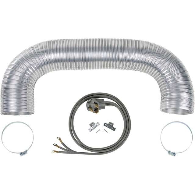 SELA PRODUCTS, LLC 080160 Certified Appliance Accessories Electric Dryer Duct Kit with 4-Wire 30-Amp 6ft Cord - Aluminum - Silver, Gray SELA PRODUCTS, LLC 080160 Certified Appliance Accessories Electric Dryer Duct Kit with 4-Wire 30-Amp 6ft Cord - Aluminum - Silver, Gray