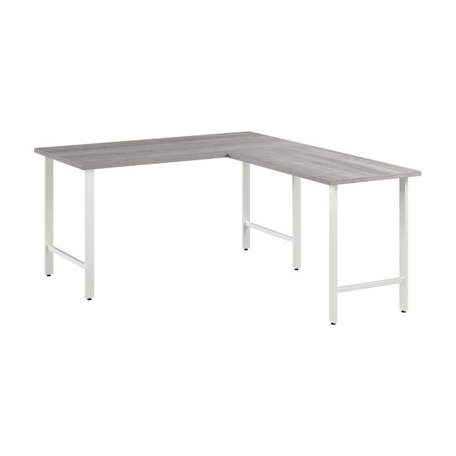 BUSH INDUSTRIES INC. HUS003PG Bush Business Furniture Hustle 60inW L-Shaped Computer Desk With Metal Legs, Platinum Gray, Standard Delivery