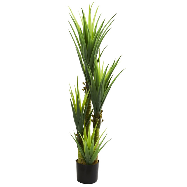 NEARLY NATURAL INC. 6343 Nearly Natural 54in Dracaena Plant With Pot, Green/Black NEARLY NATURAL INC. 6343 Nearly Natural 54in Dracaena Plant With Pot, Green/Black