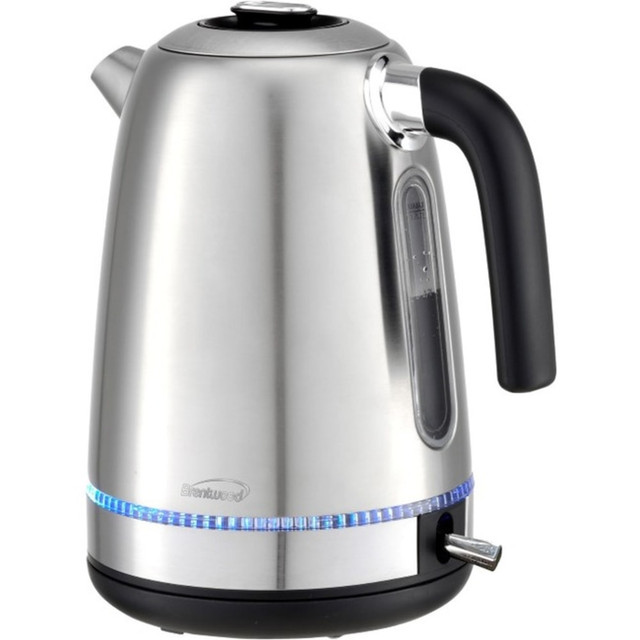 BRENTWOOD APPLIANCES, INC. KT-1792S Brentwood 1500W 7-Cup Cordless Electric Stainless Steel Kettle, Silver