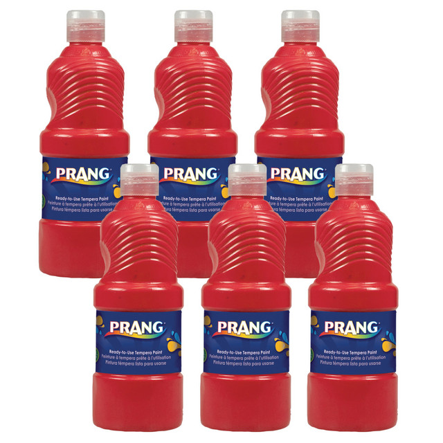 EDUCATORS RESOURCE DIX21601-6 Prang Ready-To-Use Tempera Paints, 16 Oz, Red, Pack Of 6 Paints EDUCATORS RESOURCE DIX21601-6 Prang Ready-To-Use Tempera Paints, 16 Oz, Red, Pack Of 6 Paints