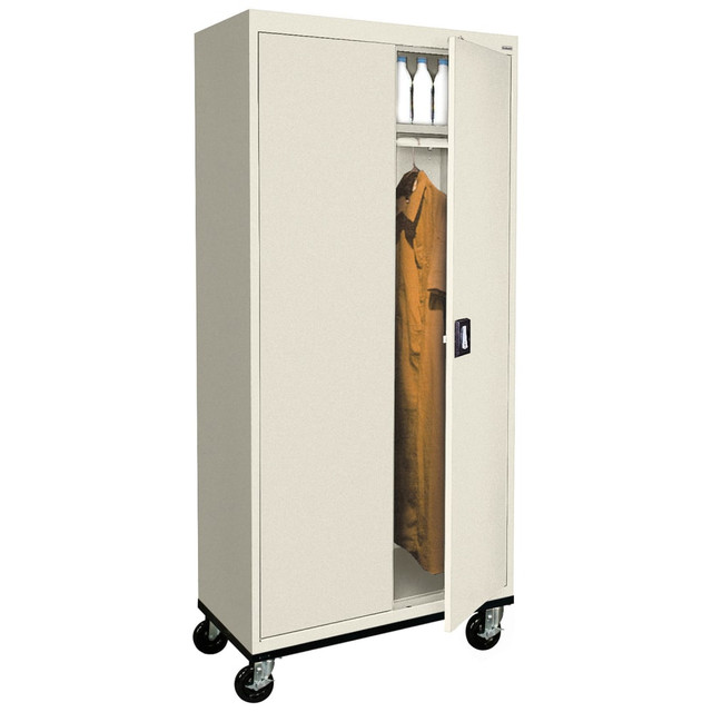 EDSAL SANDUSKY CORP TAWR362472-07 Sandusky Transport Series 36inW Heavy-Duty Mobile Wardrobe Storage Cabinet, Putty