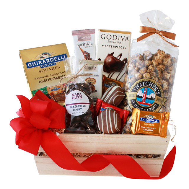 PROJECT28X NSS-407-EA Napa Sonoma Supply Chocolate Dreams 8-Piece Gift Crate, Multicolor