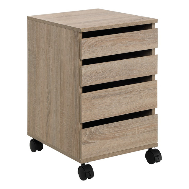 OFFICE STAR PRODUCTS HY4DRM-RO Office Star Holly 14inW 4-Drawer Mobile Storage Cart, River Oak OFFICE STAR PRODUCTS HY4DRM-RO Office Star Holly 14inW 4-Drawer Mobile Storage Cart, River Oak