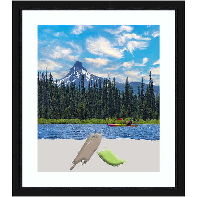 UNIEK INC. A42708301190 Amanti Art Narrow Picture Frame, Opening Size 20in x 24in, Matted To 16in x 20in, 22in x 26in, Avon Black UNIEK INC. A42708301190 Amanti Art Narrow Picture Frame, Opening Size 20in x 24in, Matted To 16in x 20in, 22in x 26in, Avon Black