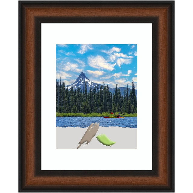 UNIEK INC. A42708300911 Amanti Art Yale Picture Frame, 14in x 17in, Opening Size 11in x 14in (Matted To 8in x 10in), Walnut