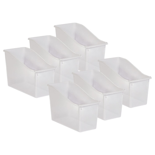 EDUCATORS RESOURCE TCR20458-6 Teacher Created Resources Plastic Book Bins, 7-1/2inH x 11-3/8inW x 5-1/2inD, Clear, Pack Of 6 Bins EDUCATORS RESOURCE TCR20458-6 Teacher Created Resources Plastic Book Bins, 7-1/2inH x 11-3/8inW x 5-1/2inD, Clear, Pack Of 6 Bins