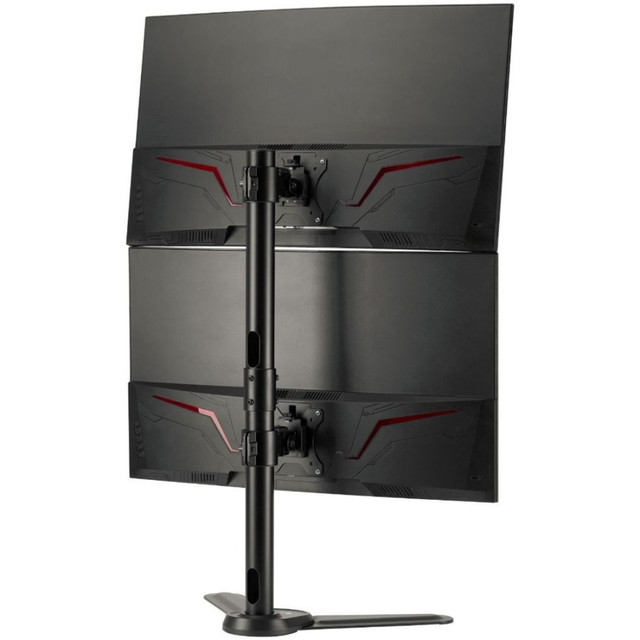 SIIG, INC. CE-MT3F11-S1 Freestanding Adjusting Vertical Dual Monitor Steel Stand 17in to 32in - 75x75 100x100 VESA