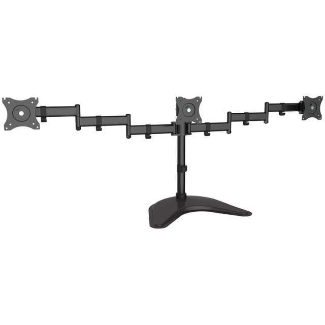 SIIG, INC. CE-MT1V12-S1 SIIG Articulated Freestanding Triple Monitor Desk Stand - 13in-27in - Up to 27in Screen Support - 51 lb Load Capacity - 18.30in Height x 54.50in Width x 12.40in Depth - Desktop, Freestanding - Steel - Black SIIG, INC. CE-MT1V12-S1 SIIG Articulated Freestanding Triple Monitor Desk Stand - 13in-27in - Up to 27in Screen Support - 51 lb Load Capacity - 18.30in Height x 54.50in Width x 12.40in Depth - Desktop, Freestanding - Steel - Black