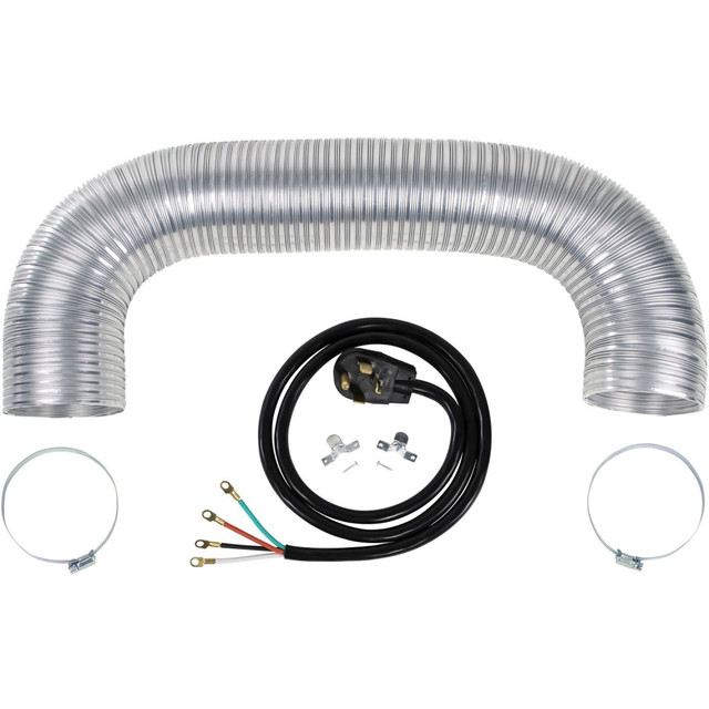 SELA PRODUCTS, LLC 080161 Certified Appliance Accessories Electric Dryer Duct Kit with 4-Wire 30-Amp 6ft Cord - Aluminum - Silver, Black SELA PRODUCTS, LLC 080161 Certified Appliance Accessories Electric Dryer Duct Kit with 4-Wire 30-Amp 6ft Cord - Aluminum - Silver, Black
