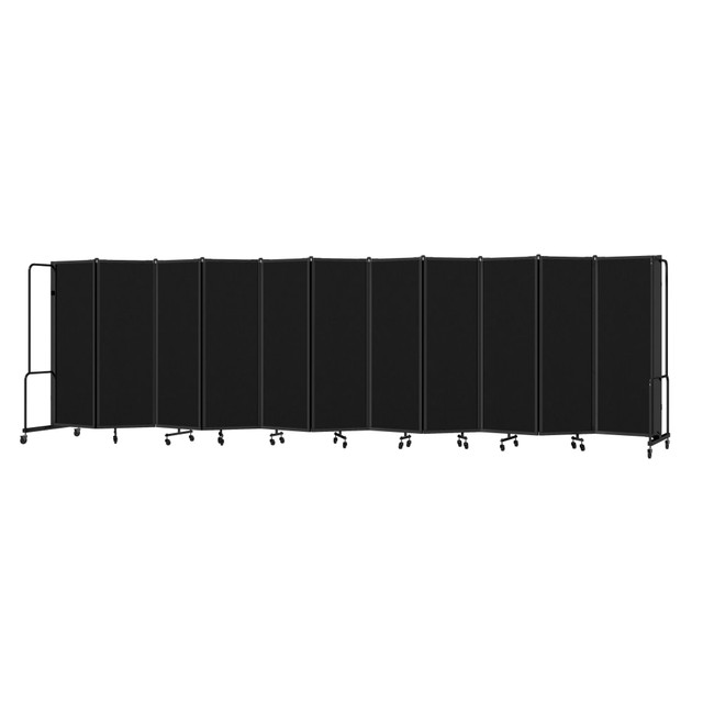 OKLAHOMA SOUND CORPORATION RDB6-11PT10 National Public Seating Room Divider, 11 Sections, 72inH x 256inW x 27inD, Black