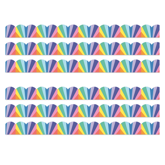 EDUCATORS RESOURCE CD-108518-6 Carson Dellosa Education Scalloped Bulletin Board Borders, We Stick Together Rainbow Burst, 39ft Per Pack, Set Of 6 Packs EDUCATORS RESOURCE CD-108518-6 Carson Dellosa Education Scalloped Bulletin Board Borders, We Stick Together Rainbow Burst, 39ft Per Pack, Set Of 6 Packs