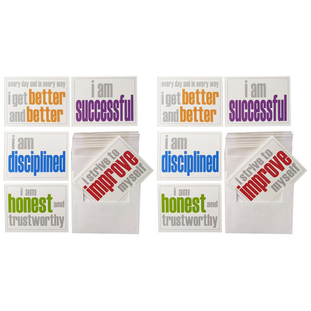 EDUCATORS RESOURCE ISM52352NC-2 Inspired Minds Note Cards With Envelope, Inner Strength Booster Set, 5-1/2in x 4-1/4in, 10 Per Pack, Set Of 2 Packs