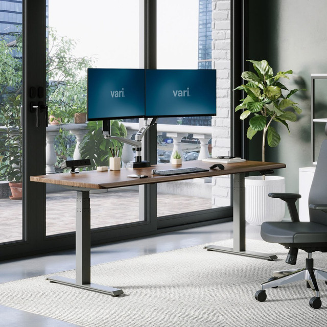VARIDESK LLC 402263 VARI Electric Standing Desk With ComfortEdge, 72inW, Walnut VARIDESK LLC 402263 VARI Electric Standing Desk With ComfortEdge, 72inW, Walnut