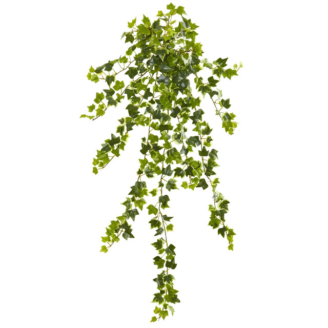 NEARLY NATURAL INC. 6194-S4 Nearly Natural Ivy 35in Artificial Hanging Plants, Green, Set Of 4 Plants NEARLY NATURAL INC. 6194-S4 Nearly Natural Ivy 35in Artificial Hanging Plants, Green, Set Of 4 Plants