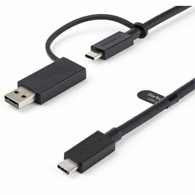 STARTECH.COM USBCCADP  3ft/1m USB-C Cable with USB-A Adapter Dongle, USB-C to C (10Gbps/PD), USB-A to C (5Gbps), 2-in-1 USB C Cable for Hybrid Dock