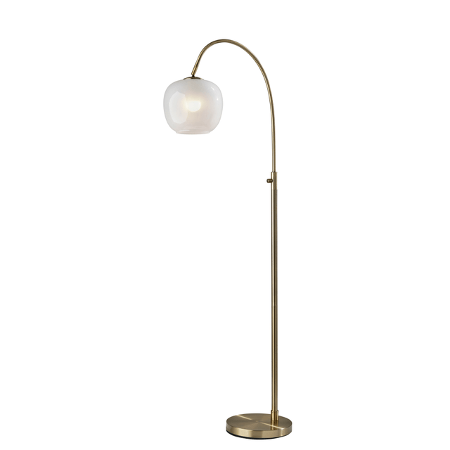 ADESSO INC 3949-21 Adesso Magnolia Floor Lamp, 61-3/4inH, White/Antique Brass ADESSO INC 3949-21 Adesso Magnolia Floor Lamp, 61-3/4inH, White/Antique Brass
