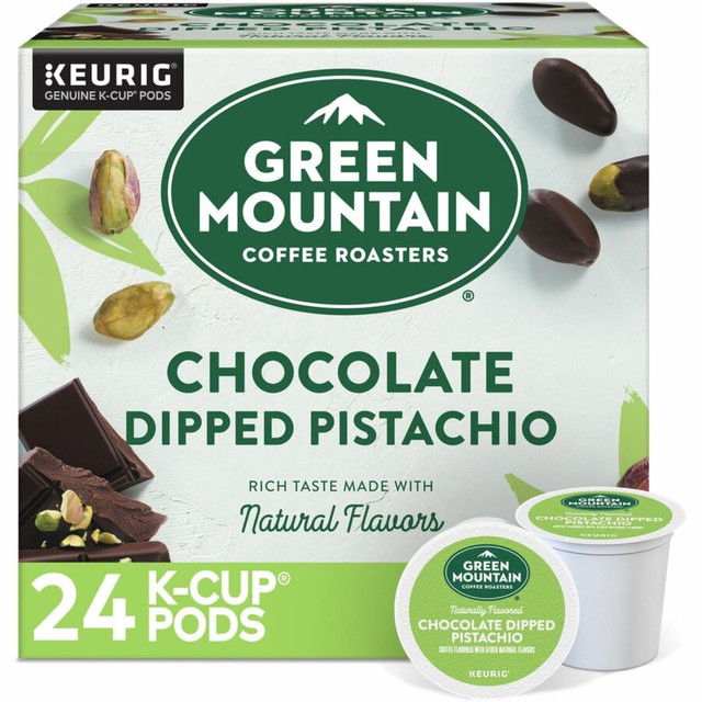 GREEN MOUNTAIN COFFEE ROASTERS, INC. 0158 Green Mountain Coffee Roasters K-Cup Chocolate Dipped Pistachio Coffee - Compatible with Keurig Brewer - Medium - 24 / Box GREEN MOUNTAIN COFFEE ROASTERS, INC. 0158 Green Mountain Coffee Roasters K-Cup Chocolate Dipped Pistachio Coffee - Compatible with Keurig Brewer - Medium - 24 / Box
